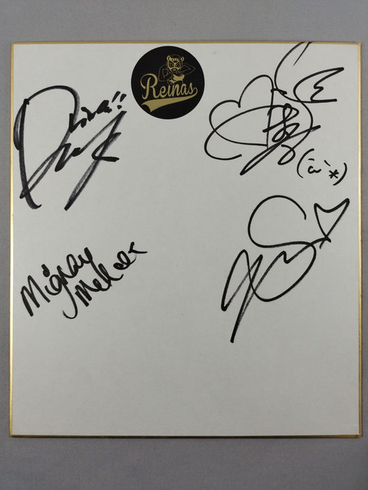 Ray＆真琴＆マイティー・メル＆朱里(REINA女子プロレスステッカー貼付)