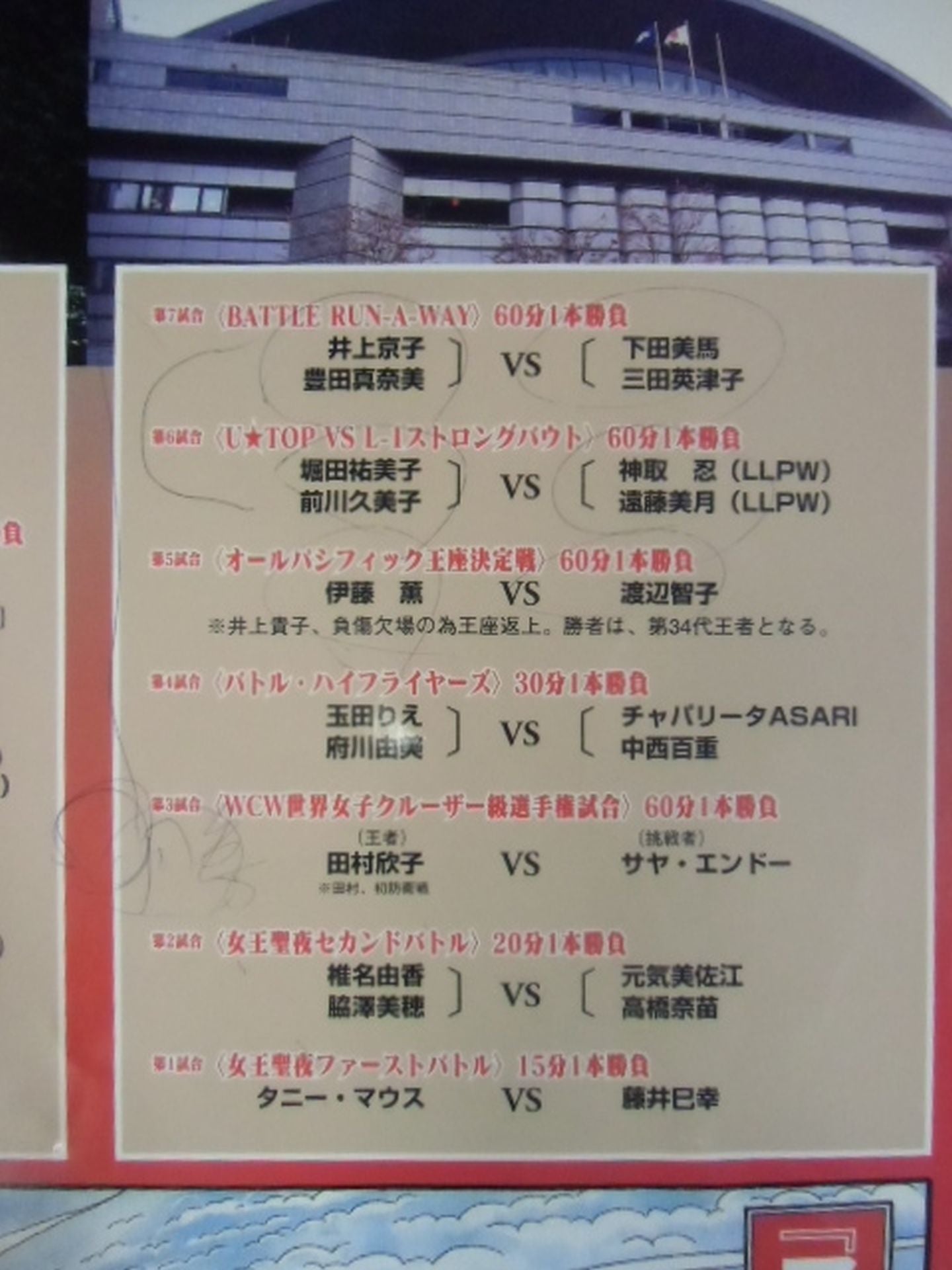 リングスターPROGRAM 武道館女王列伝/大阪女王聖夜