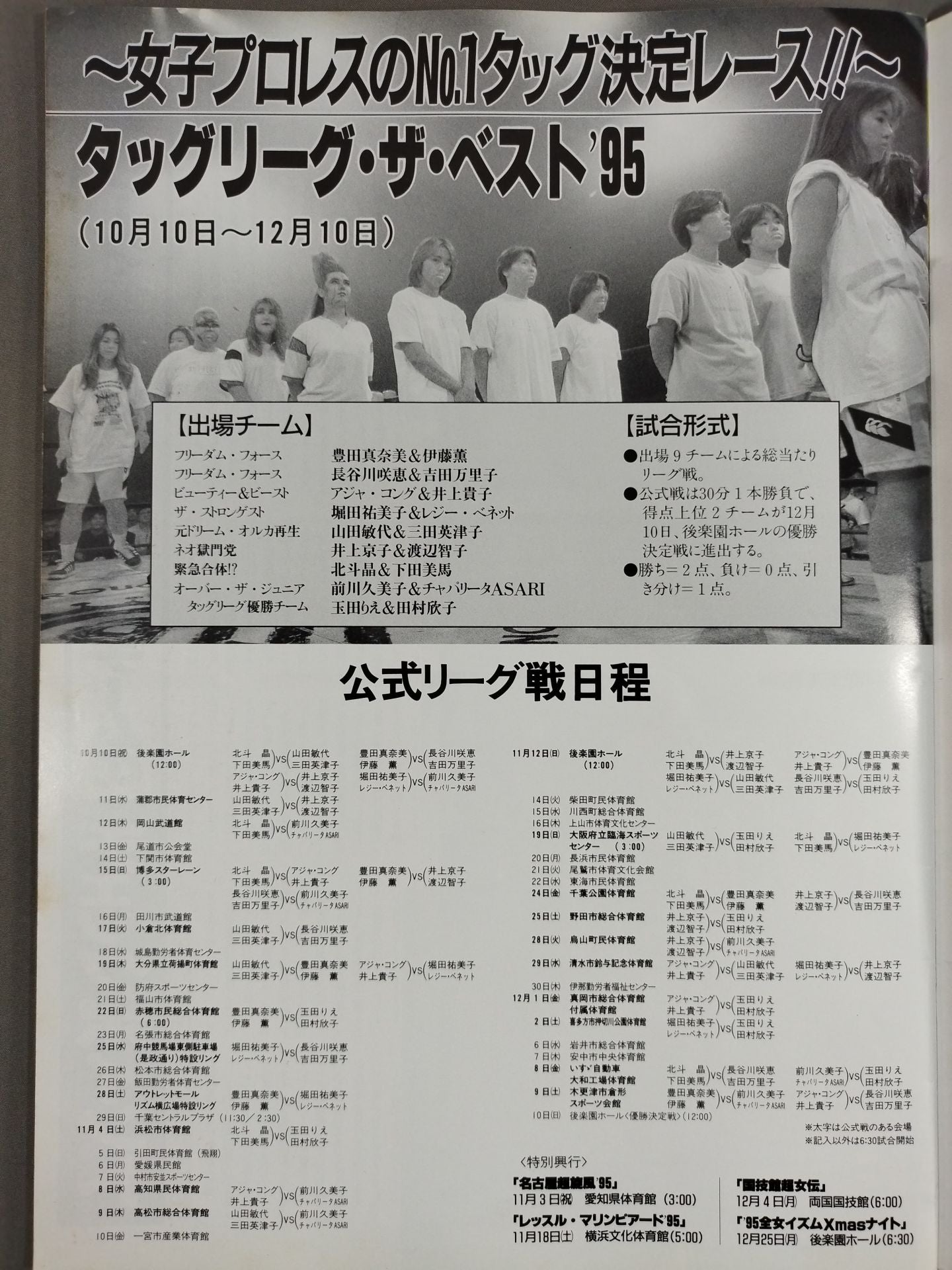 RINGSTAR PROGRAM / TAG LEAGUE THE BEST'95 SPECIAL