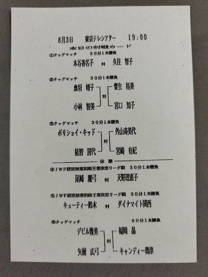 JWP / OFFICIAL PAMPHLET Vol.14 激戦