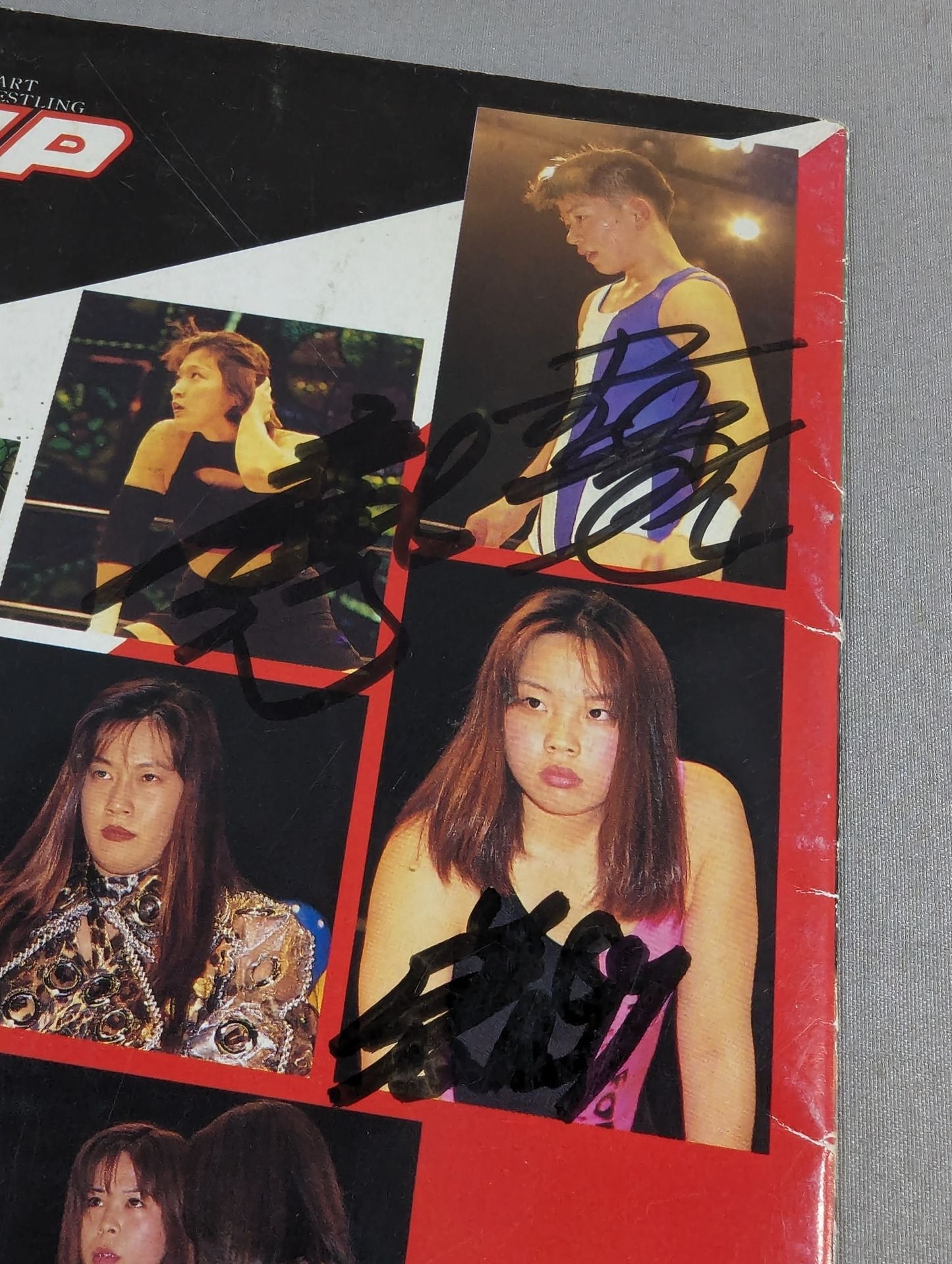 [6 fighters hand signed autograph 】JWP OFFICIAL PAMPHLET Vol.17