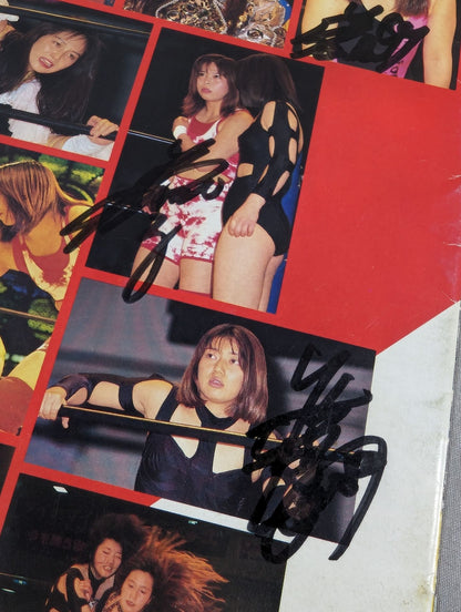 [6 fighters hand signed autograph 】JWP OFFICIAL PAMPHLET Vol.17