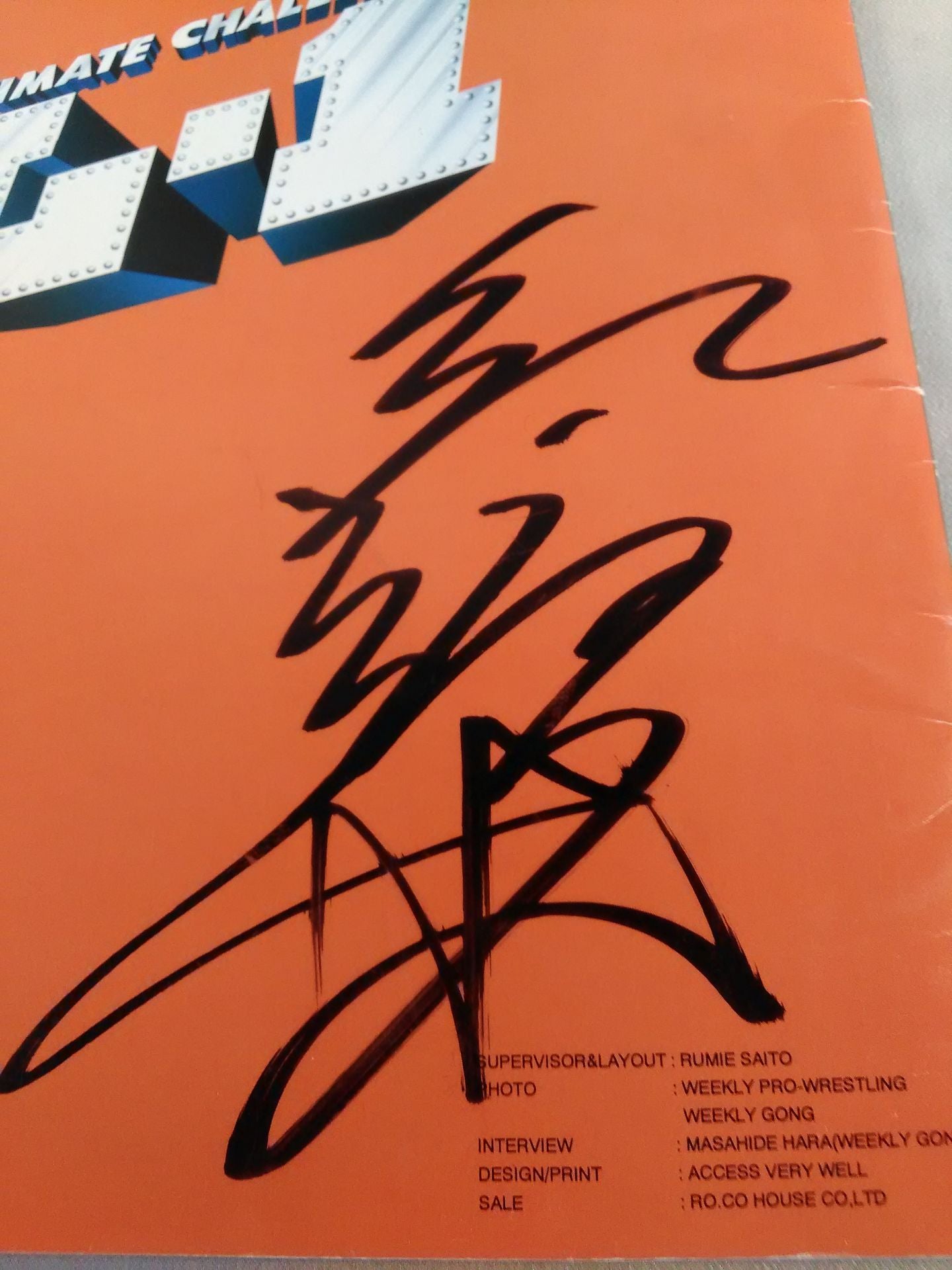 [2 fighters hand signed autograph 】LLPW / THE STRONGEST LADY ”L-1”