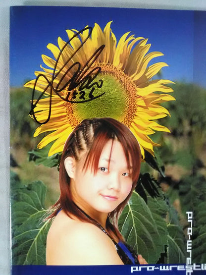 [3 fighters hand signed autograph PRO-Wrestling SUN Official Pamphlet