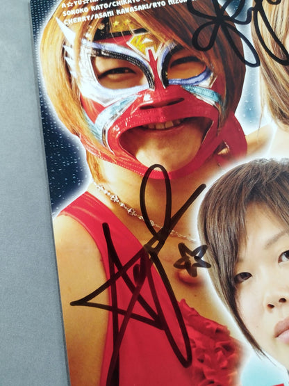 [4 fighters hand signed autograph 】RING STARS SPRING CARNIVAL