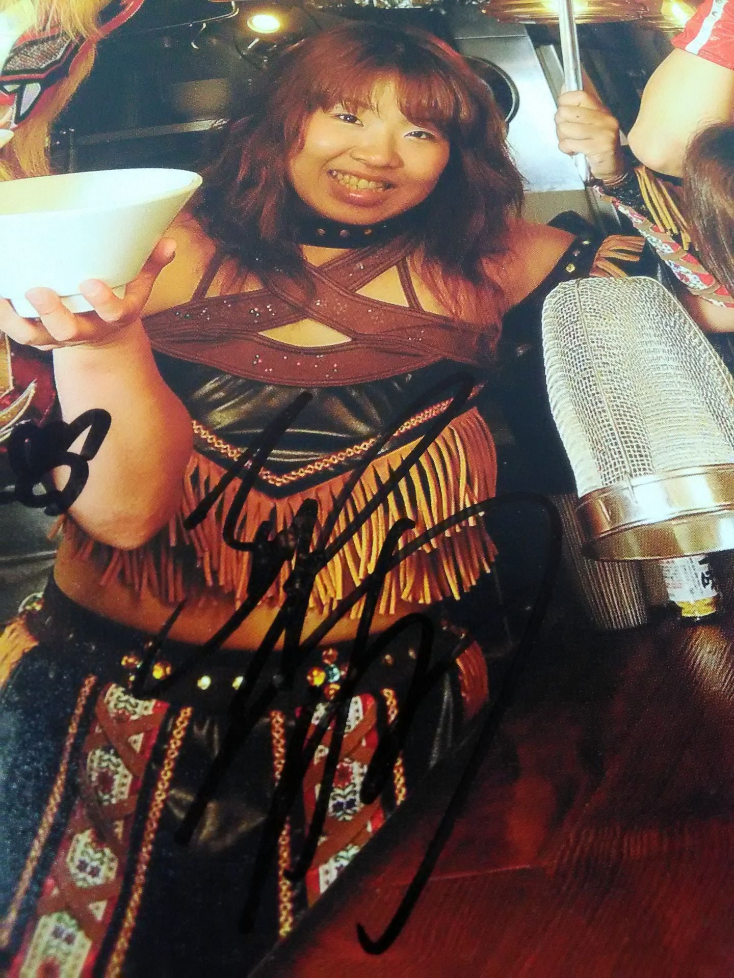 [2 fighters hand signed autograph Noodle Pro!! 2 Pro Wrestling  and Ramen Friendship Tag!~Tunny Family Former FINA