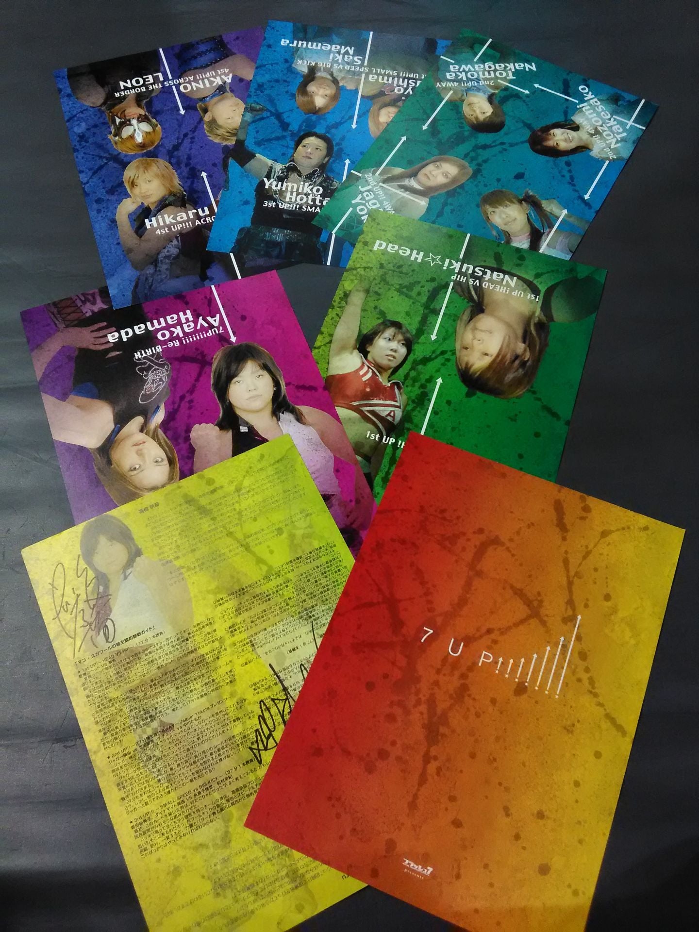 [2 fighters hand signed autograph Flash 7 2nd box office ~ Nanae Takahashi return ~ 7UP!!!!!!