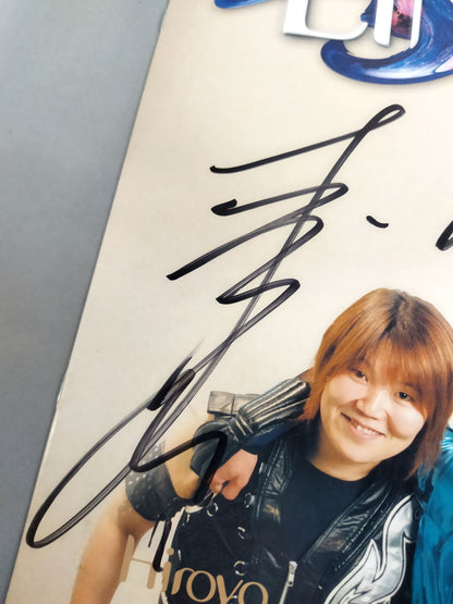 [2 fighters hand signed autograph LINE Hiroyo Muto / Salvation Ninja Ranmaru Debut 10th Anniversary Tournament