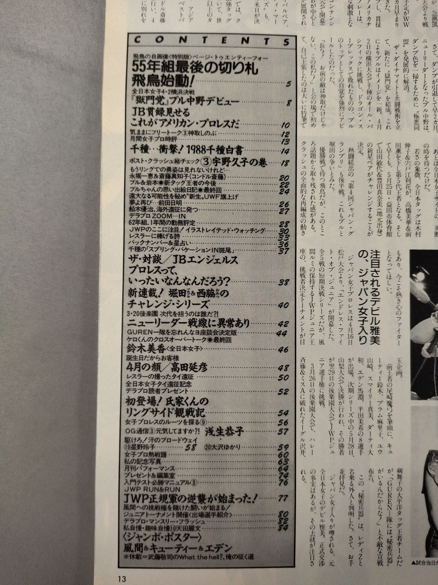 Deluxe Pro Wrestling June 1988