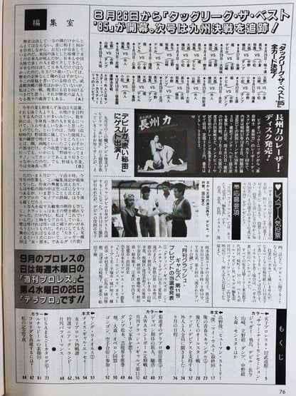 Deluxe Pro Wrestling October 1985 issue