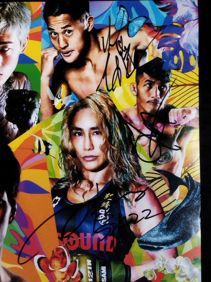 ★25 fighters  hand signed autograph ★ RIZIN.36