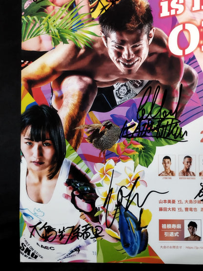 ★25 fighters  hand signed autograph ★ RIZIN.36