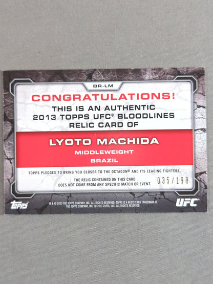 2013 UFC topps マチダ(リョート・マチダ) 公式レリックカード(コスチューム)