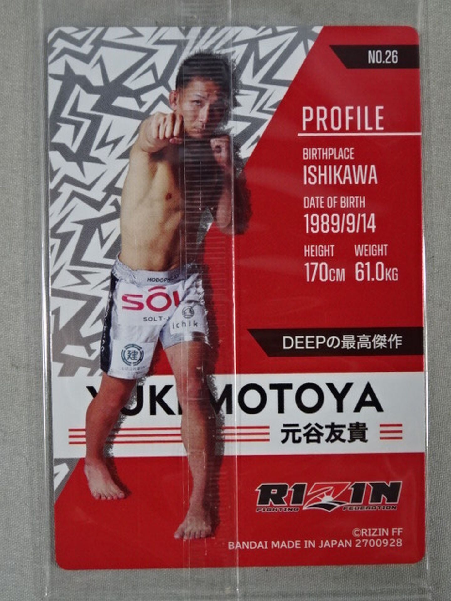 RIZIN ウエハースカード 元谷友貴