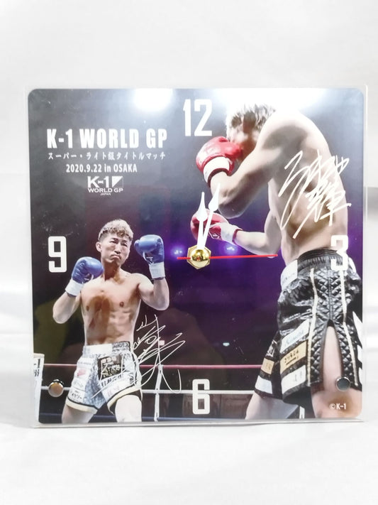 K-1 WORLD GP 山崎秀晃vs安保瑠輝也 アクリル時計