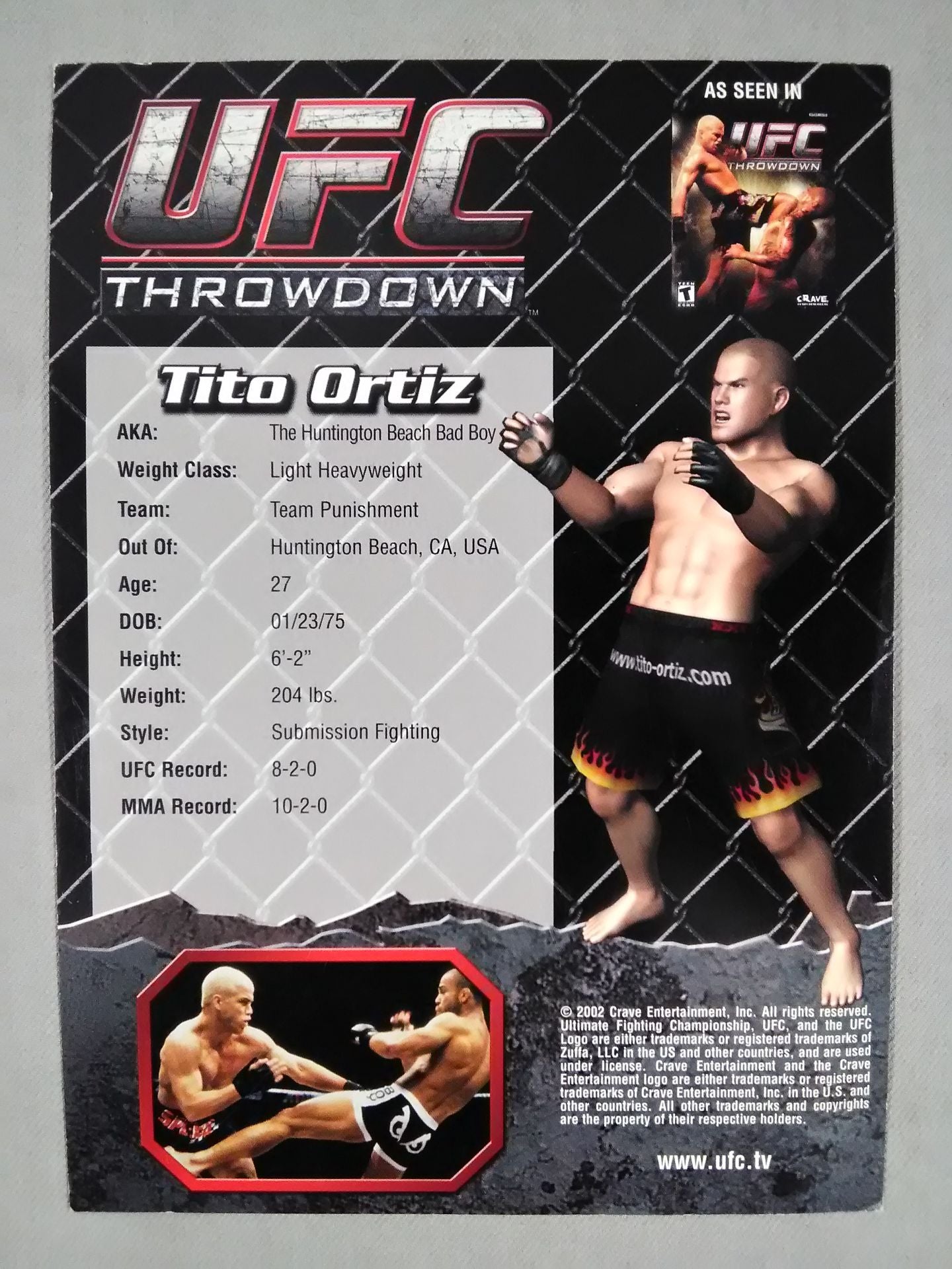 【UFC THROWDOWN キャラクターカード】ティト・オーティズ