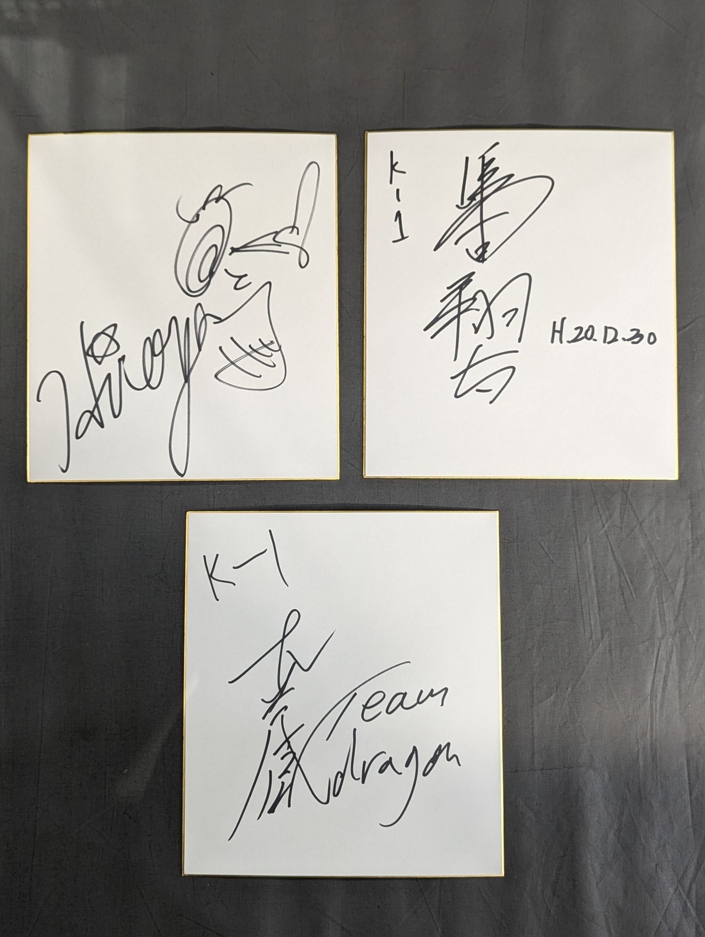 ★全選手写真付★ K-1甲子園2008 出場選手サイン色紙セット