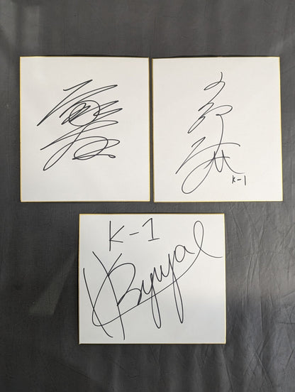 ★全選手写真付★ K-1甲子園2008 出場選手サイン色紙セット