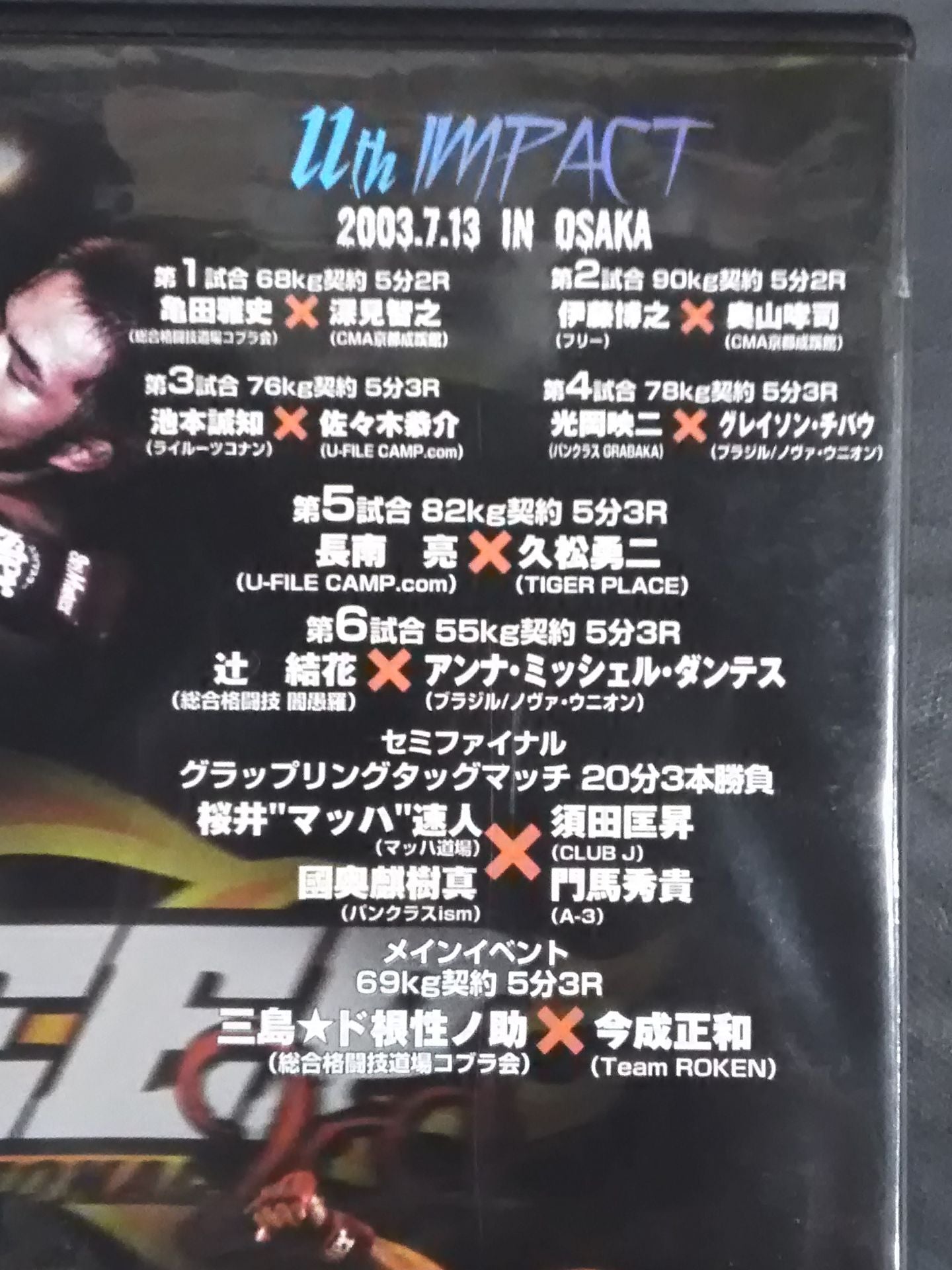 DEEP 2001 INTERNATIONAL 11th&12th impact