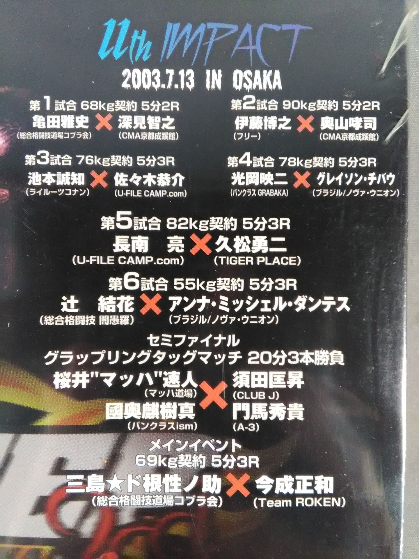 DEEP 2001 INTERNATIONAL 11th&12th impact