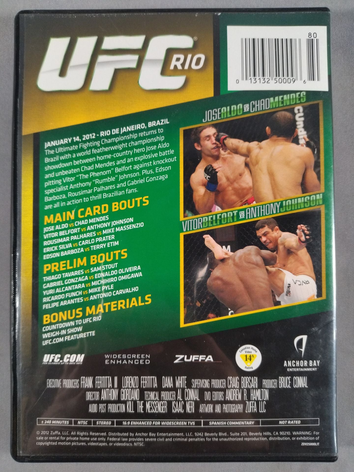 UFC RIO JOSE ALDO vs CHAD MENDES