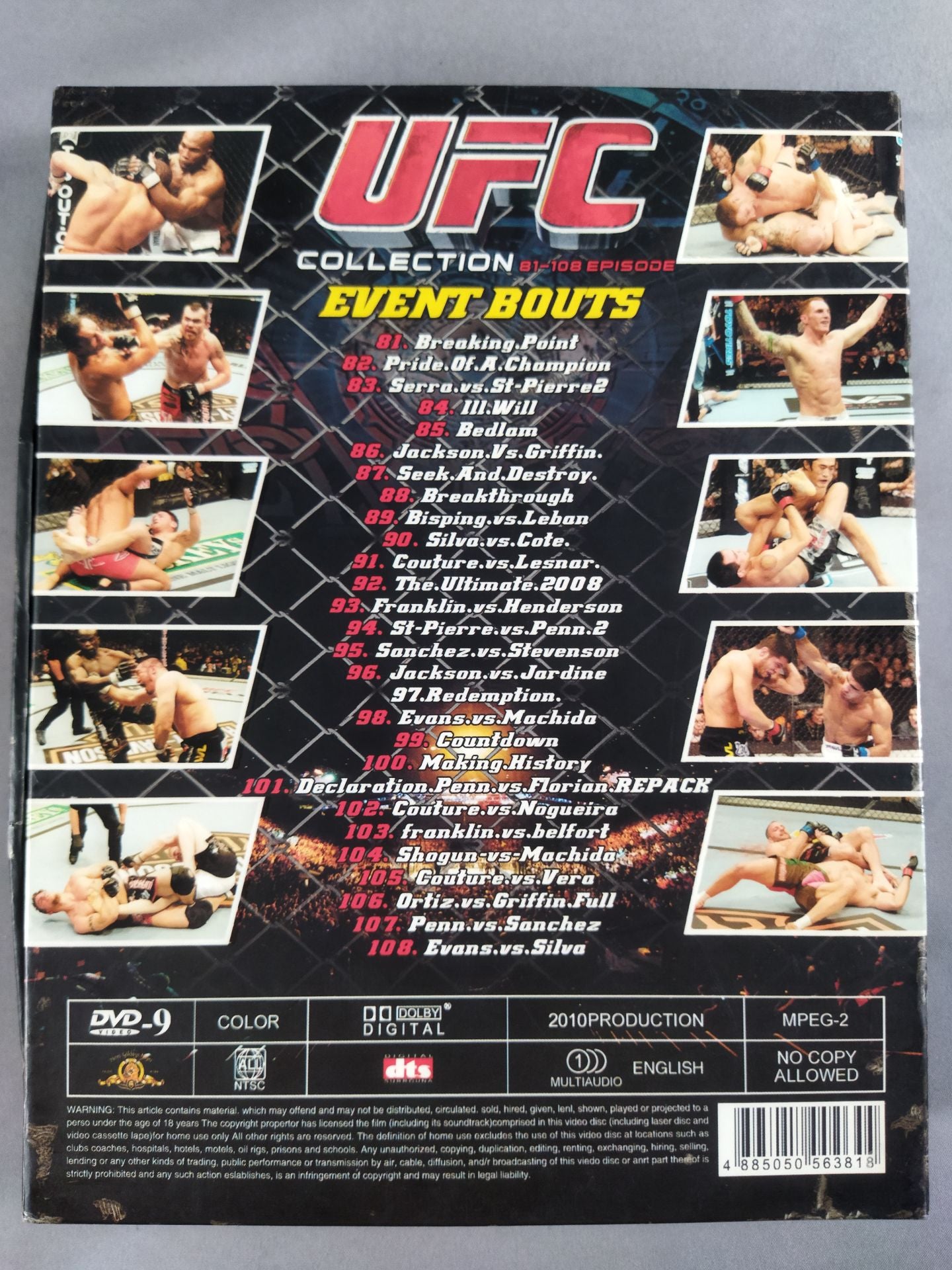 UFC COLLECTION 終極格斗 黒市拳撃 81-108 EPISODE