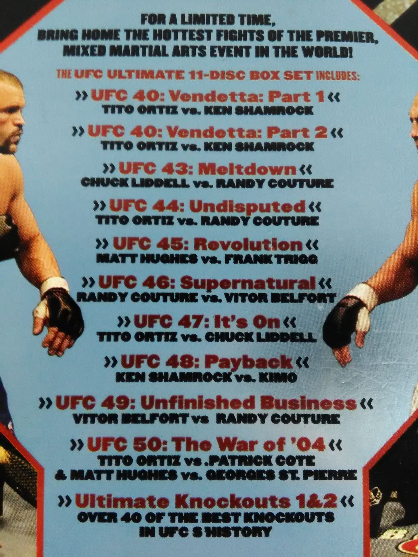 UFC THE ULTIMATE DVD COLLECTION