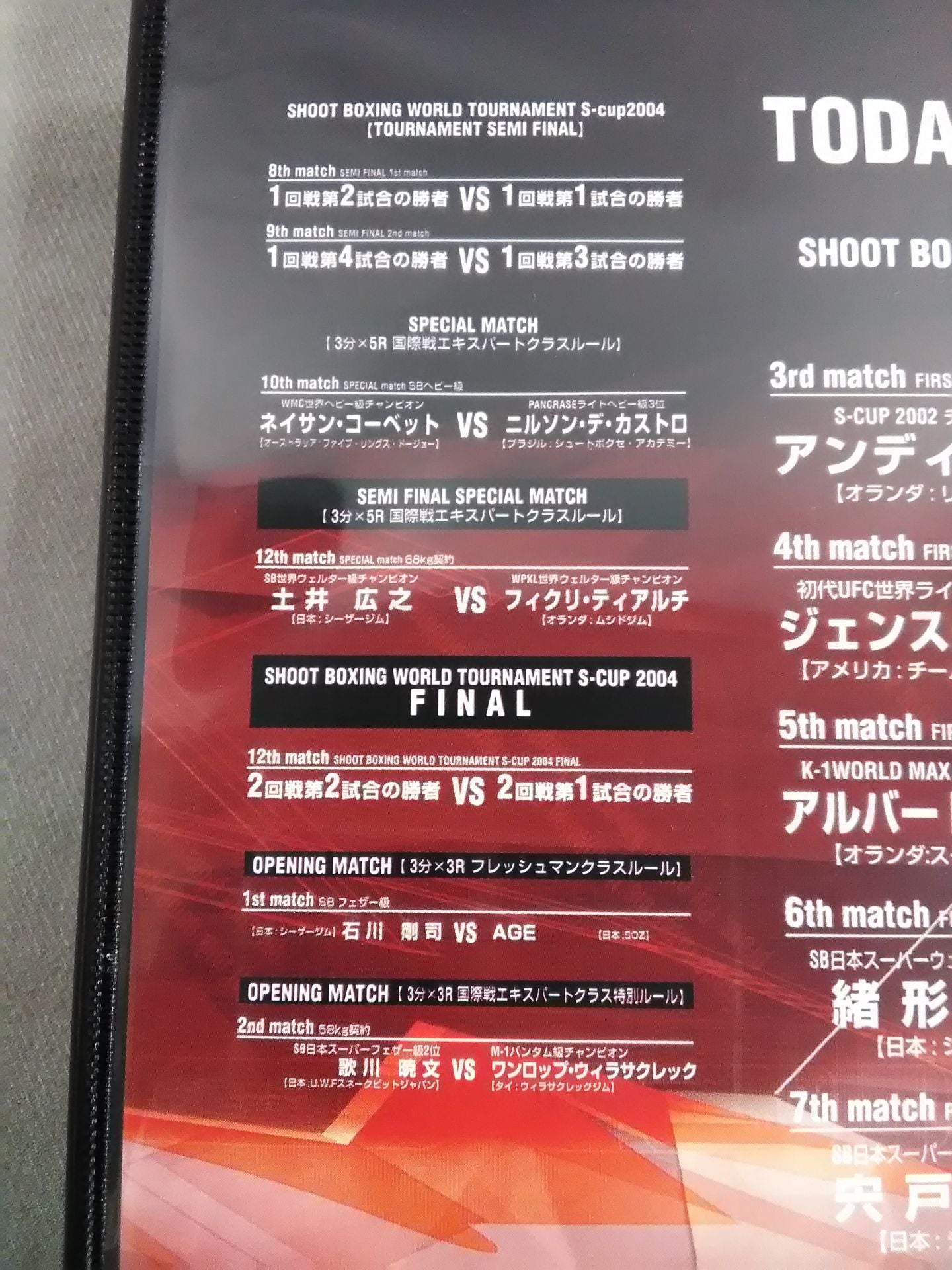 S-CUP 2004 SHOOT BOXING WORLD TOUNAMENT