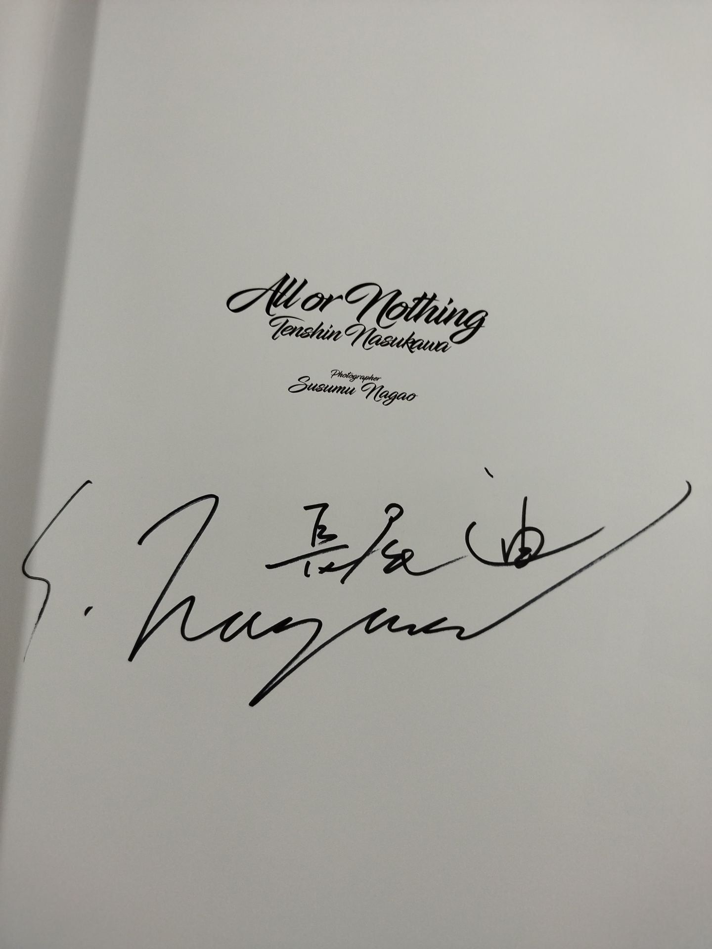 【NAGAO Di hand signed autograph 】Tenshin Nasukawa ALL OR NOTHING