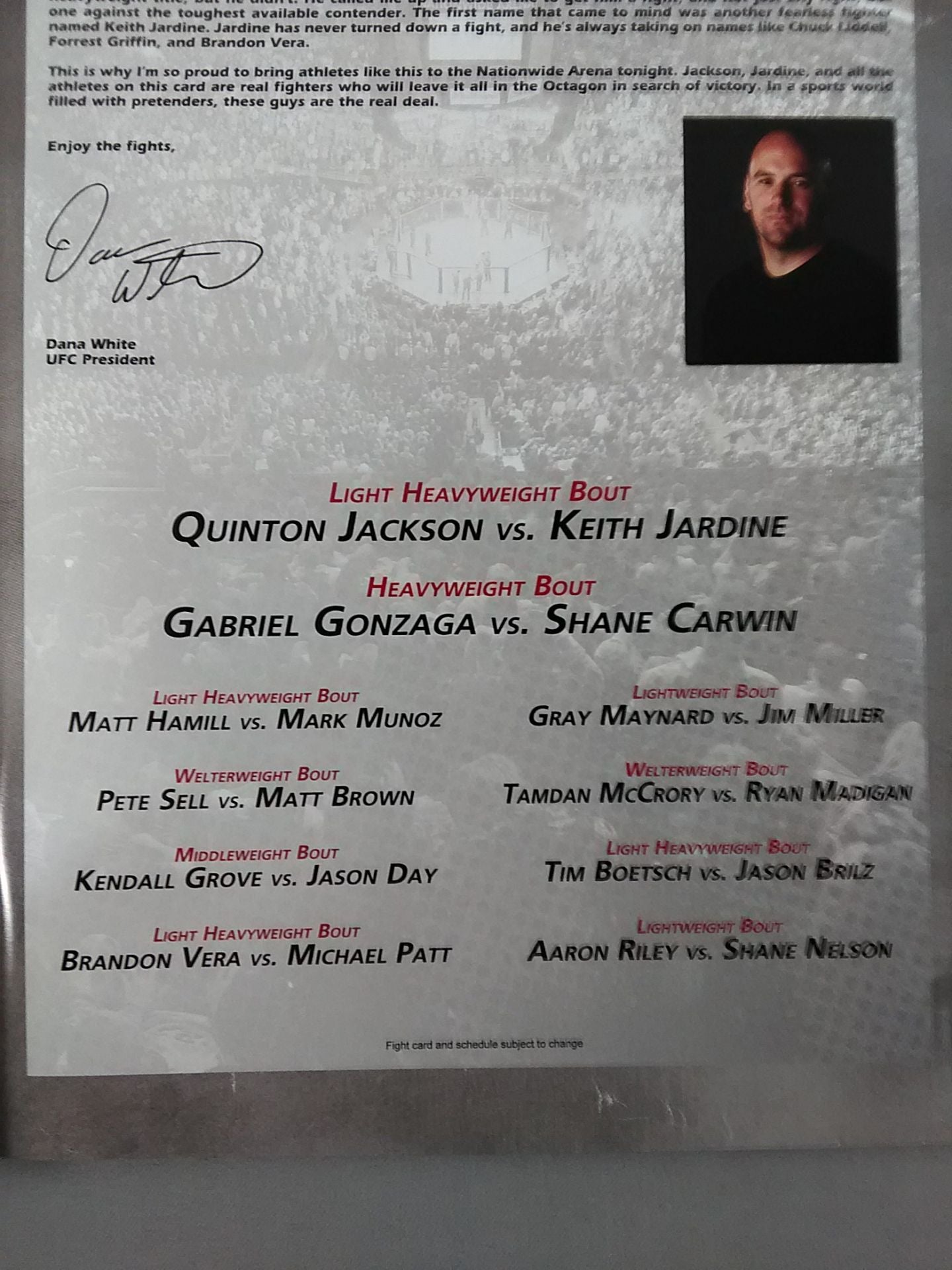 UFC96 Jackson vs. Jardine