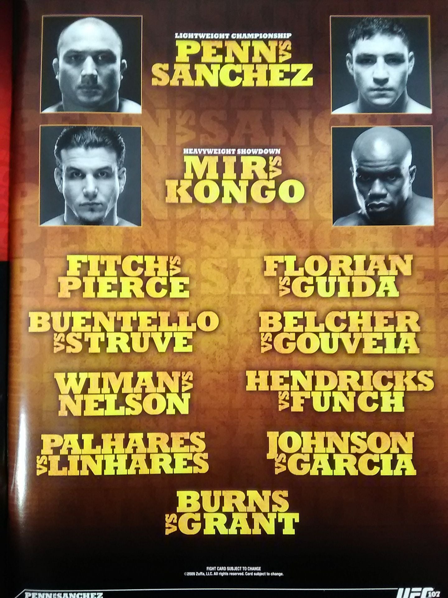 UFC107 Penn vs. Sanchez