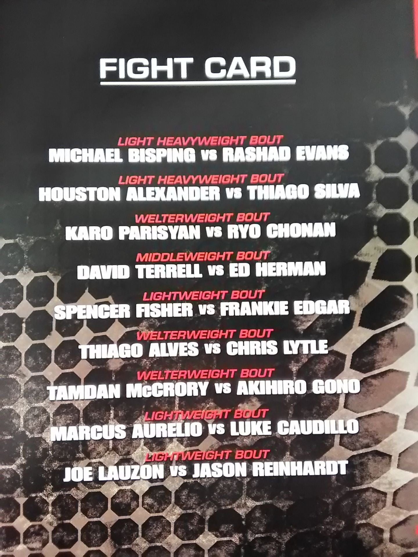 UFC78 VALIDATION