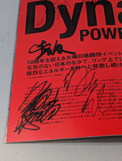 [6 fighters hand signed autograph 】Dynamite!! ~The Power of Courage 2010~