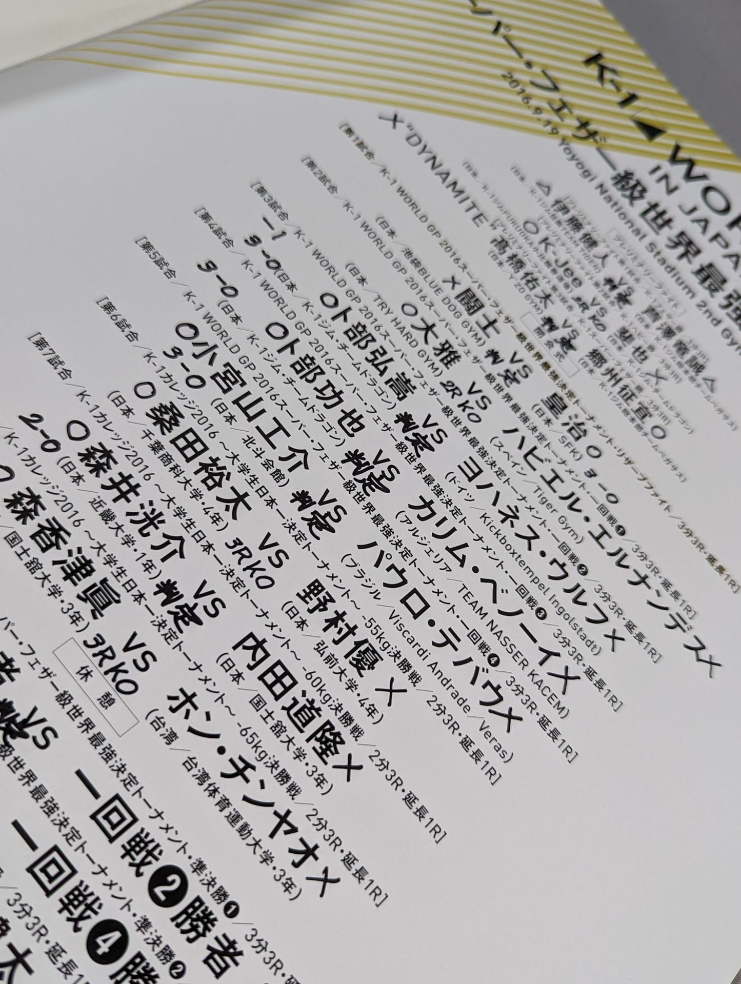 K-1 WORLD GP IN JAPAN スーパー・フェザー級世界最強決定トーナメント