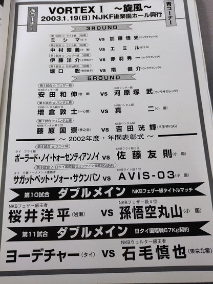 ニュージャパンキック VORTEXⅠ 旋風 タイトルマッチ