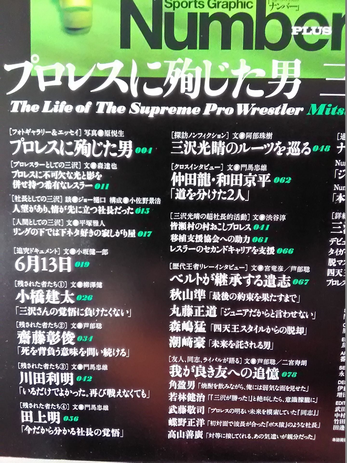 The Man Who Martyred in NumberPLUS Pro Wrestling Mitsuharu Misawa  Memorial Special Edition