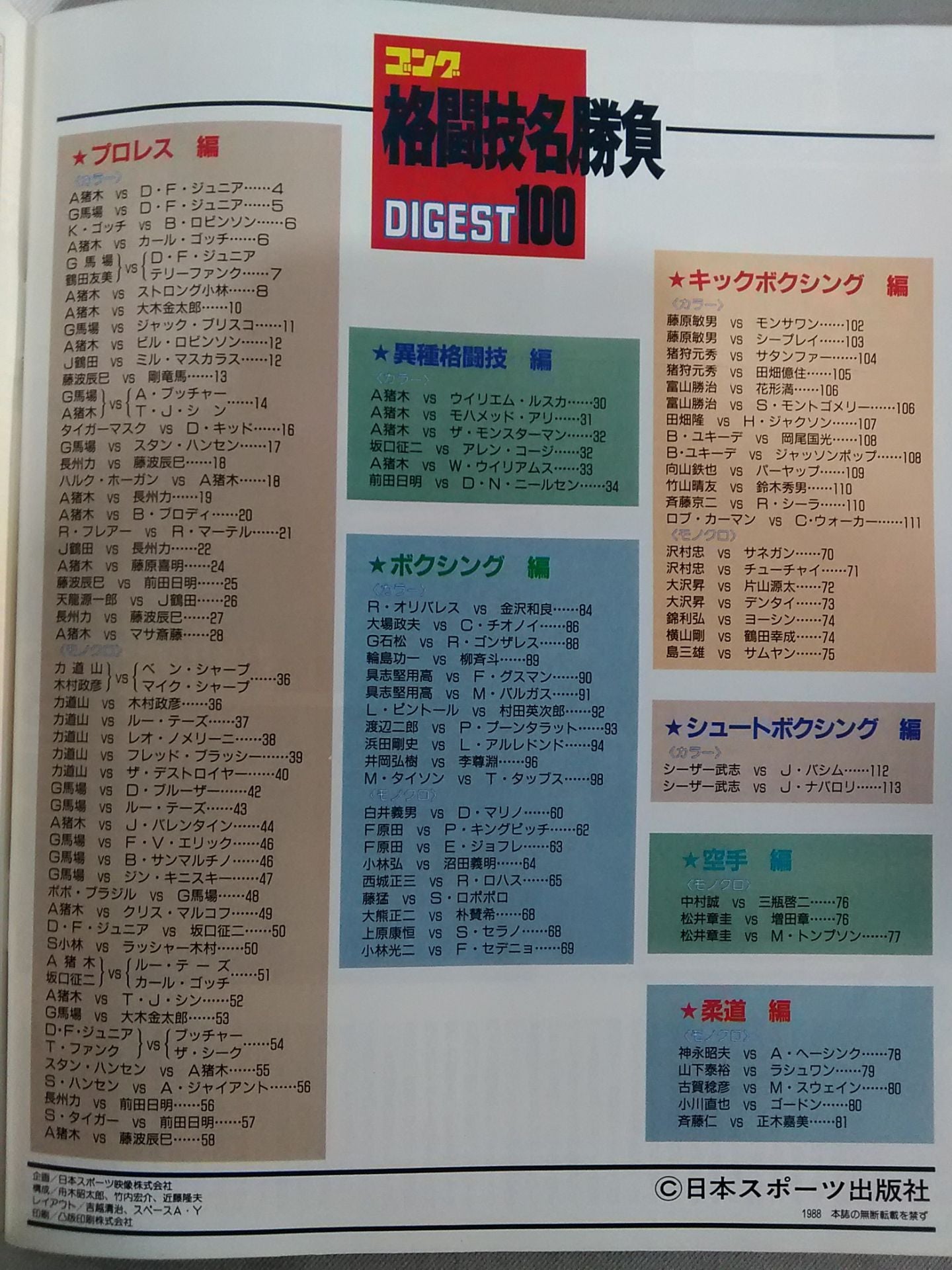 ゴング格闘技増刊 今世紀最強の格闘技名勝負DIGEST100