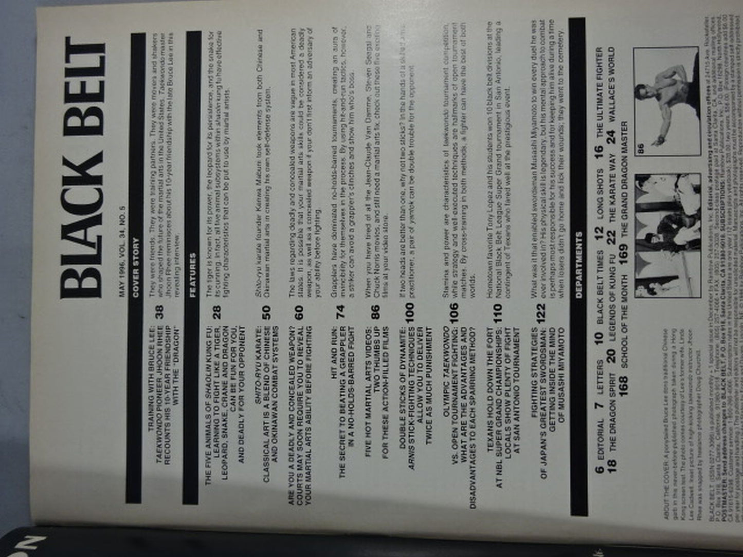 BLACK BELT, May 1996 (VOL. 34)