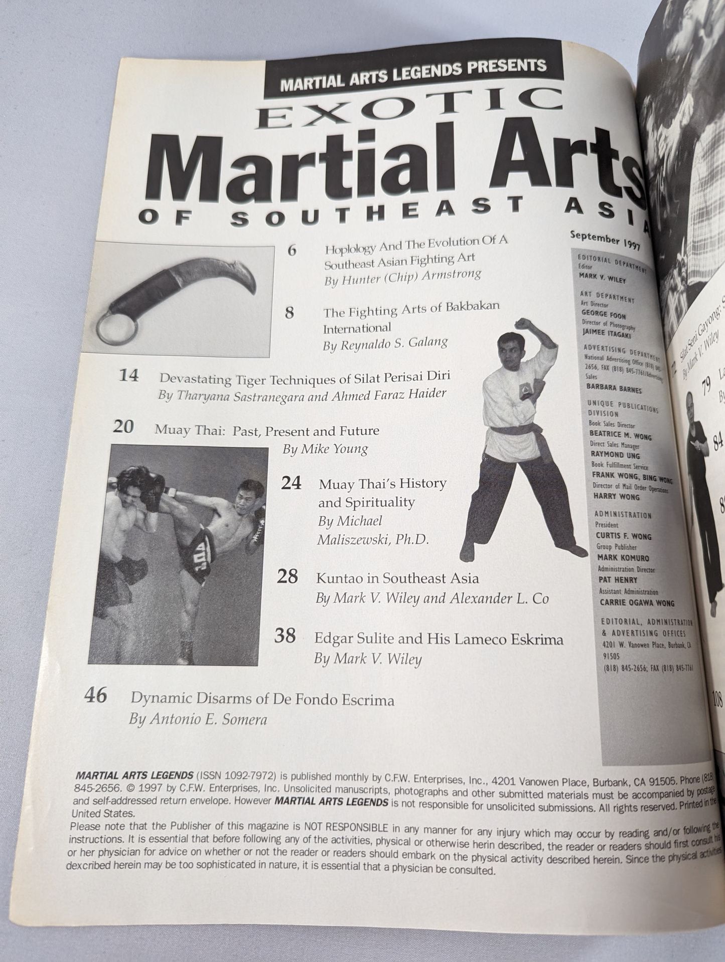 EXOTIC Martial Arts OF SOUTHEAST ASIA September 1997