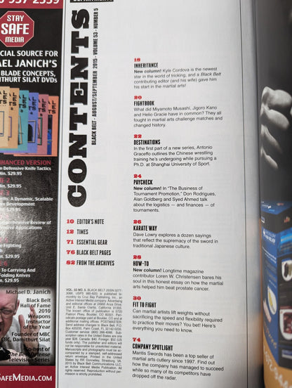 BLACK BELT: August 2015 Issue