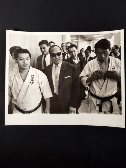 Mas Oyama (Masutatsu Oyama)  & Shigeru Oyama & Tadashi Nakamura Black and Whitephoto 