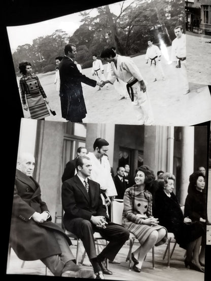 Mas Oyama (Masutatsu Oyama)  Demonstration on the occasion of the visit of the Crown Prince of Spain to JapanBlack and White photo  Set (1972)