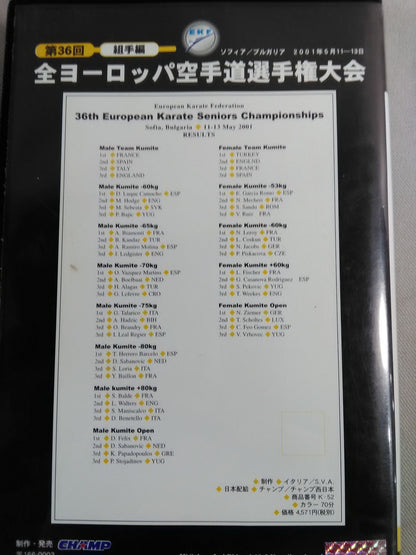 第36回 全ヨーロッパ空手道選手権大会 組手編