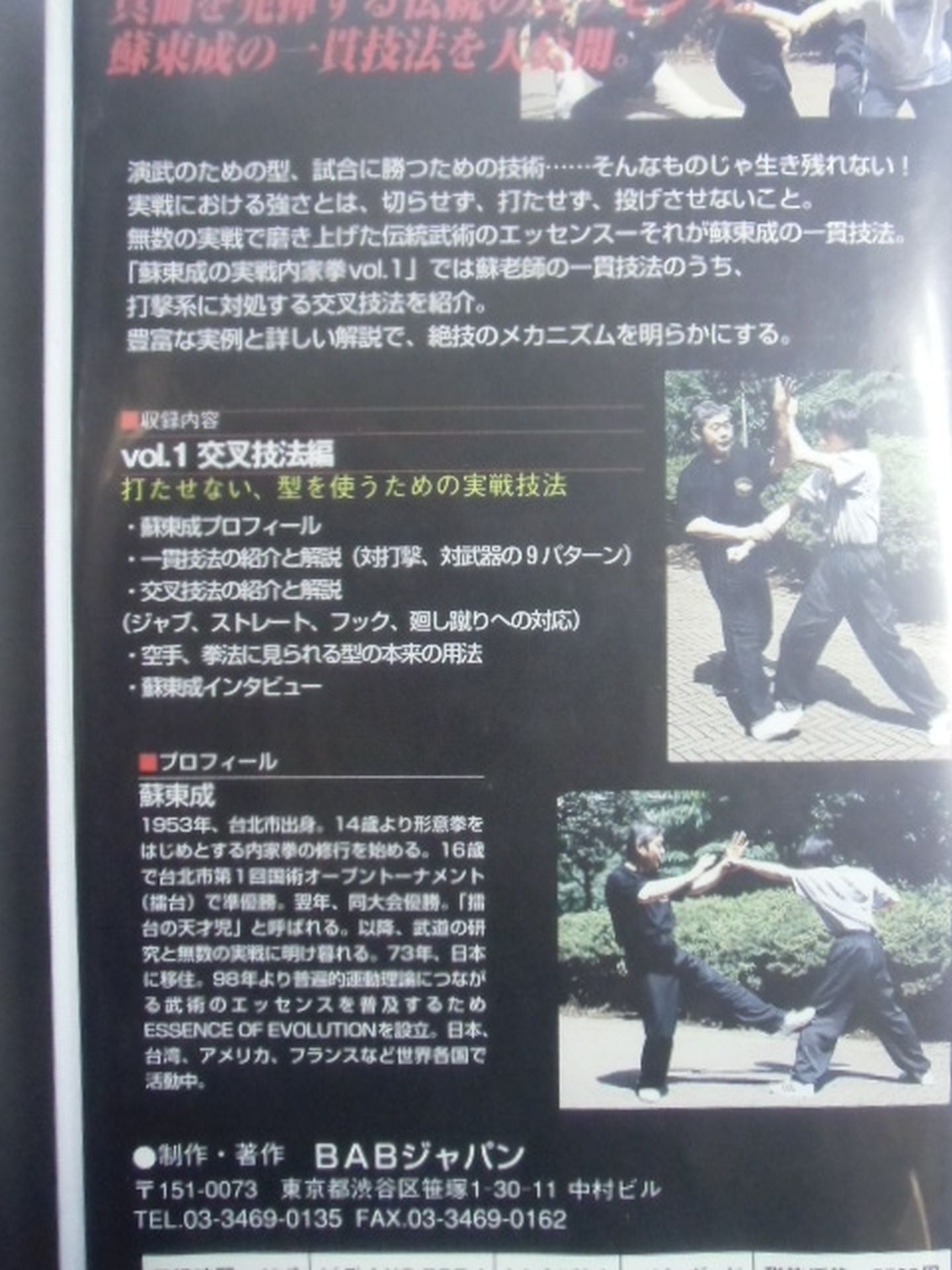 蘇東成の実戦内家拳 Vol.1交叉技法編 打たせない､型を使うための実戦技法