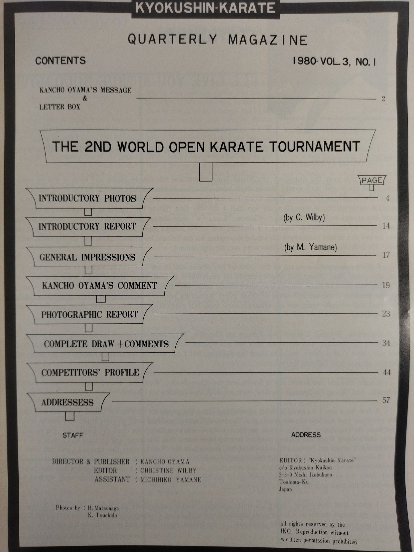 MAS OYAMA’S KYOKUSHIN－KARATE Vol.3 No.1