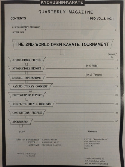 MAS OYAMA’S KYOKUSHIN－KARATE Vol.3 No.1
