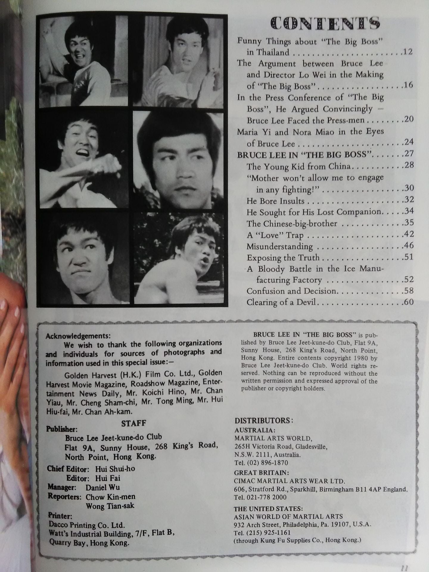BRUCE LEE in “The Big Boss”