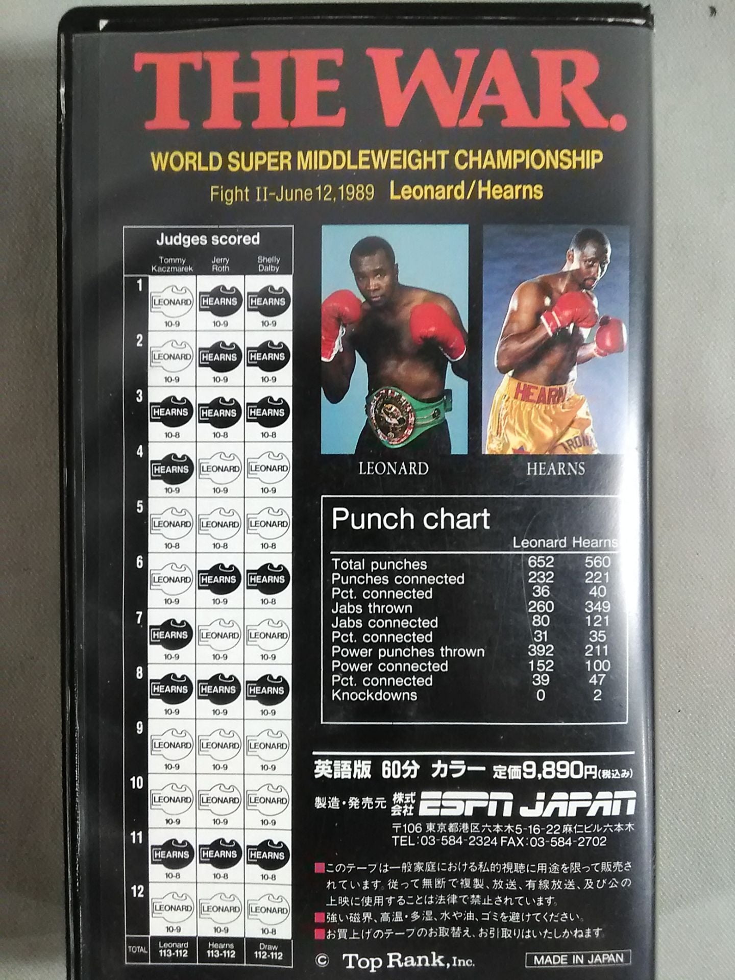 THE WAR. ザ・ウォー FightⅡ-June12､1989 Leonard/Hearns
