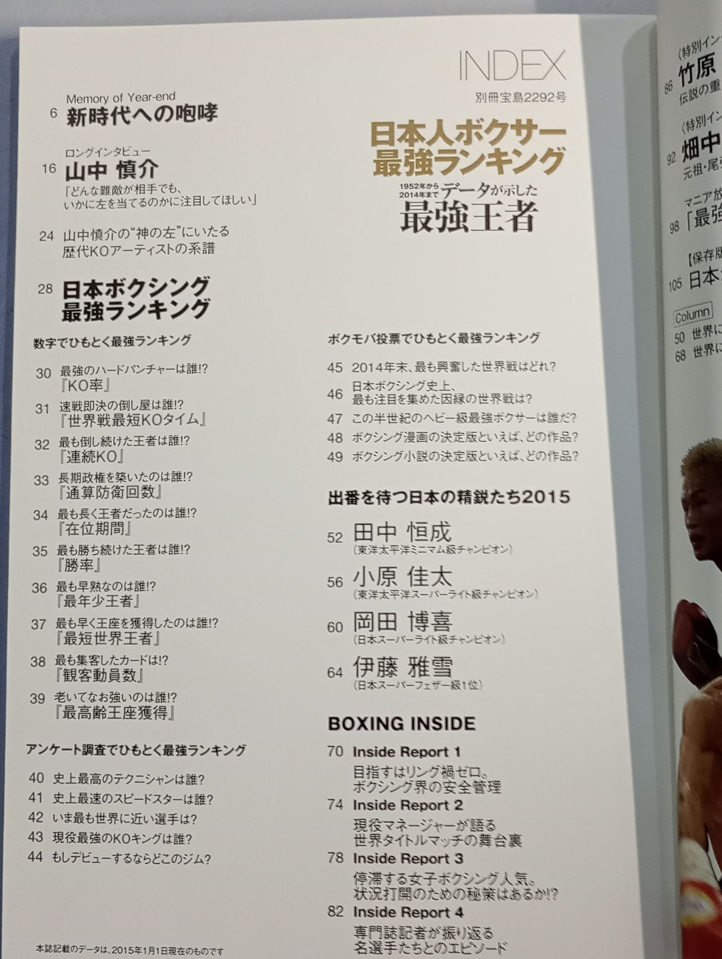 Bessatsu Takarajima 2292 Japan Boxer Strongest Ranking