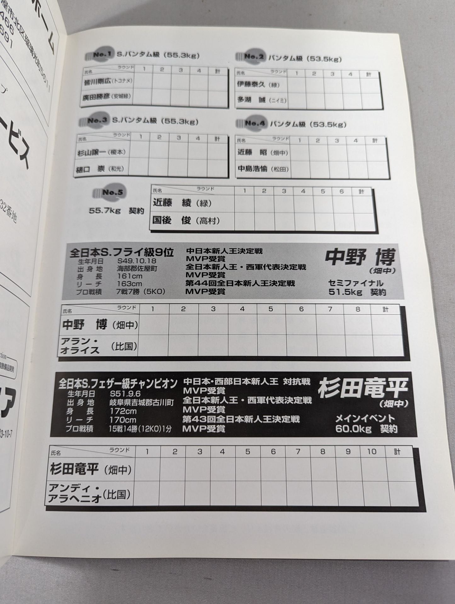 杉田竜平vsアンディ・アラヘニオ